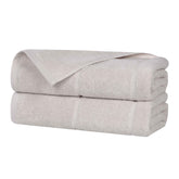 Mile Smart Twist Viscose Cotton Blend Solid Bath Sheets, Set of 2